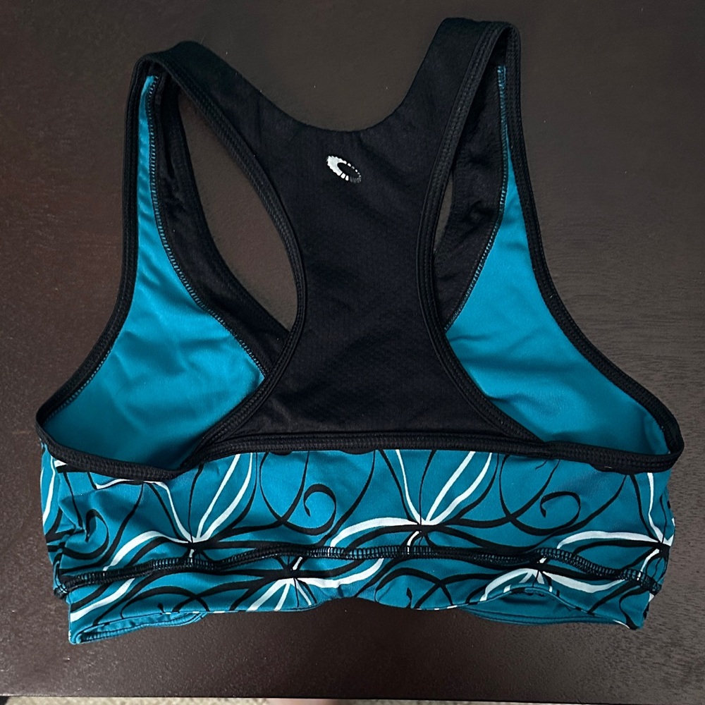 Tek Gear Teal and Black Sports Bra - Picture 3 of 3